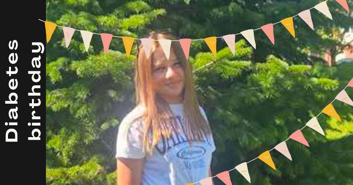 girl having birthday with diabetes