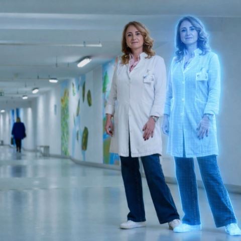 Digital twin in hospital corridor